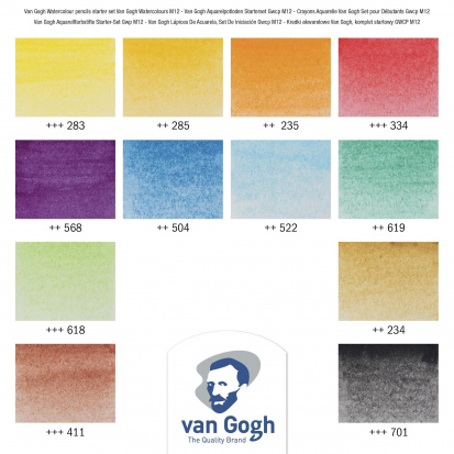 Набор акварельных карандашей Van Gogh Стартовый - 12 цветов